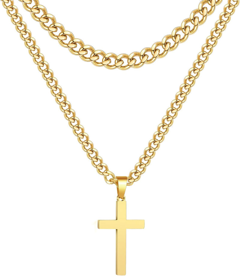 STAINLESS STEEL CROSS NECKLACE