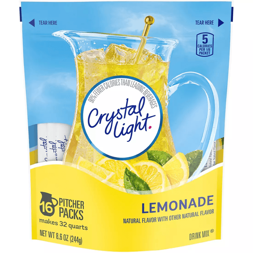 CRYSTAL LIGHT PITCHER PACKS - LEMONADE, Approved for NYS Inmate