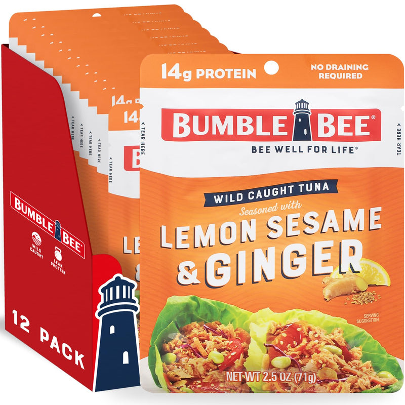 BUMBLE BEE TUNA - LEMON SESAME & GINGER (12 PACK)