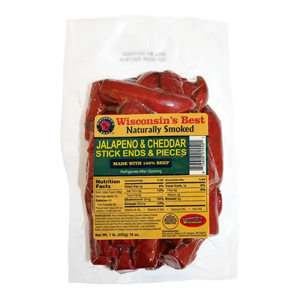WISCONSIN JALAPENO & CHEDDAR BEEF ENDS & PIECES