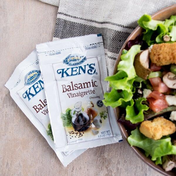 KEN'S BALSAMIC VINAIGRETTE PACKETS (4 PACKETS), Approved for NYS