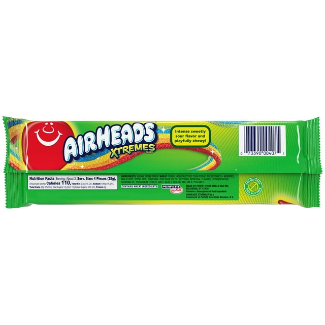 AIR HEADS XTREMES SWEETLY SOUR BELTS