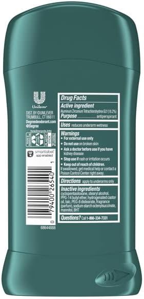 DEGREE DEODORANT DRY PROTECTION, COOL RUSH, 2.7 OZ