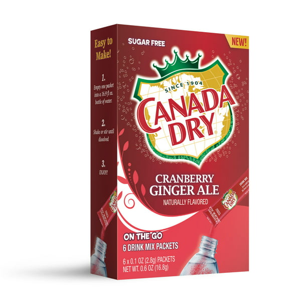 CANADA DRY ORIGINAL CRANBERRY GINGER ALE TO GO PACKETS