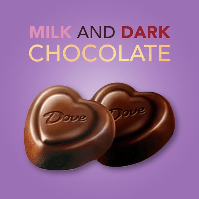 💜 DOVE PROMISES MILK & DARK CHOCOLATE HEARTS 💜
