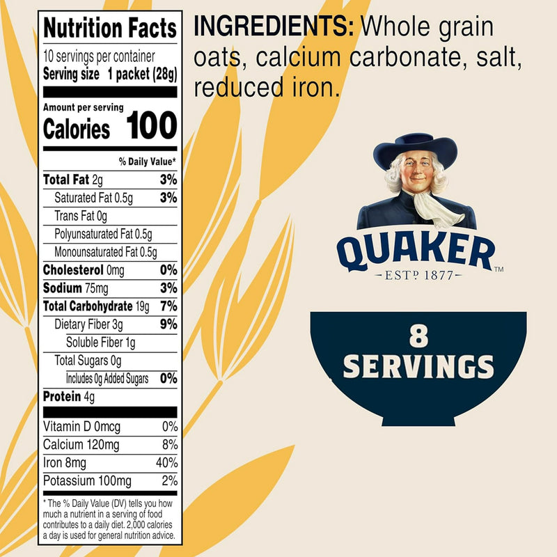 QUAKER INSTANT OATMEAL, ORIGINAL (10 PACKS)