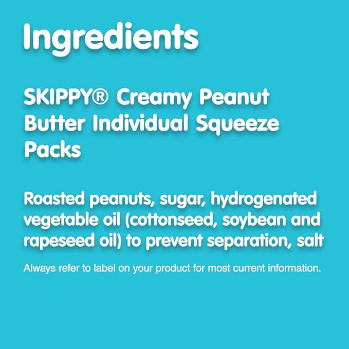 SKIPPY® CREAMY PEANUT BUTTER INDIVIDUAL SQUEEZE PACKS (8 PACK)