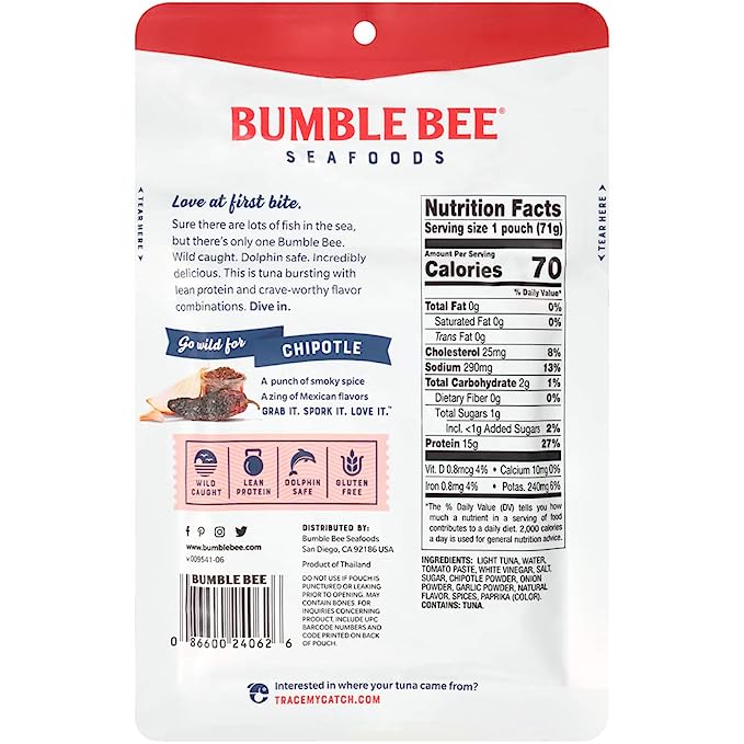 BUMBLE BEE TUNA - CHIPOTLE (12 PACK)