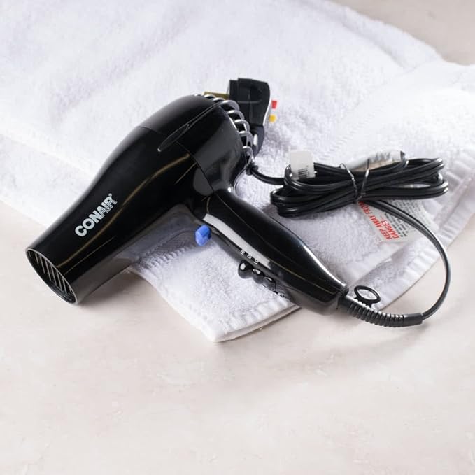 CONAIR 047BW BLACK 2 HEAT / 2 SPEED HAIR DRYER