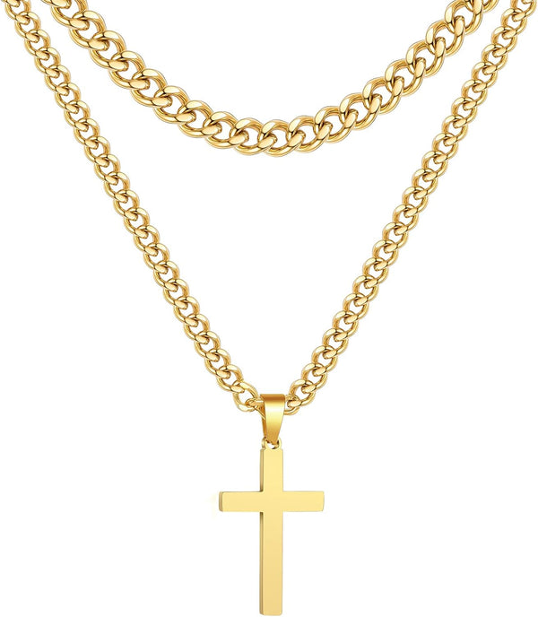 STAINLESS STEEL CROSS NECKLACE