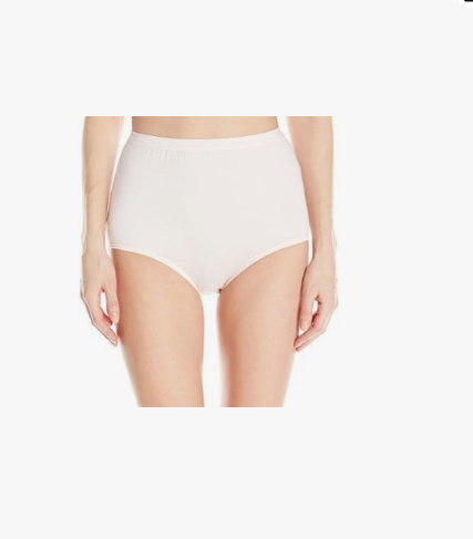 WOMEN'S COTTON BRIEF PANTY, WHITE 3 PACK