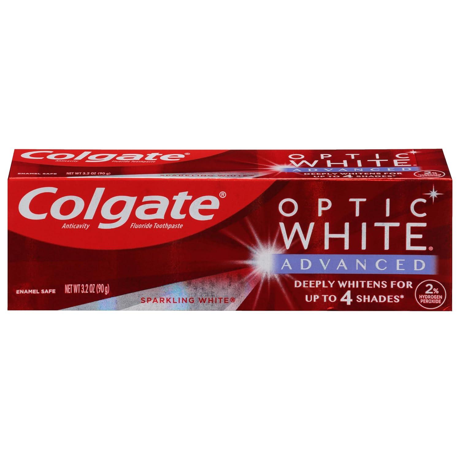 COLGATE OPTIC WHITE ADVANCED TEETH WITHENING TOOTHPASTE, 3.2 OZ ...