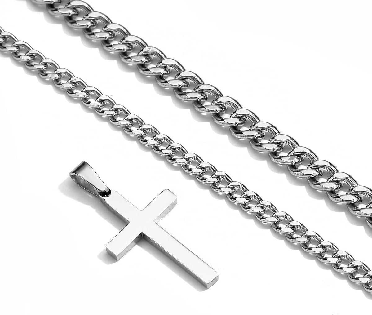 STAINLESS STEEL CROSS NECKLACE, Approved for NYS Inmate Care