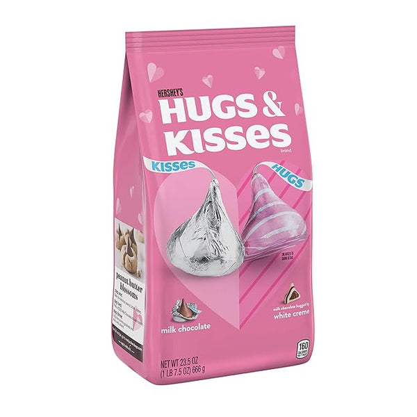 💗 HERSHEY'S HUGS & KISSES ASSORTED CHOCOLATE & WHITE CREME CANDIES 💗