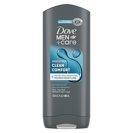 DOVE MEN+CARE BODY WASH AND FACE WASH CLEAN COMFORT 13.5 OZ