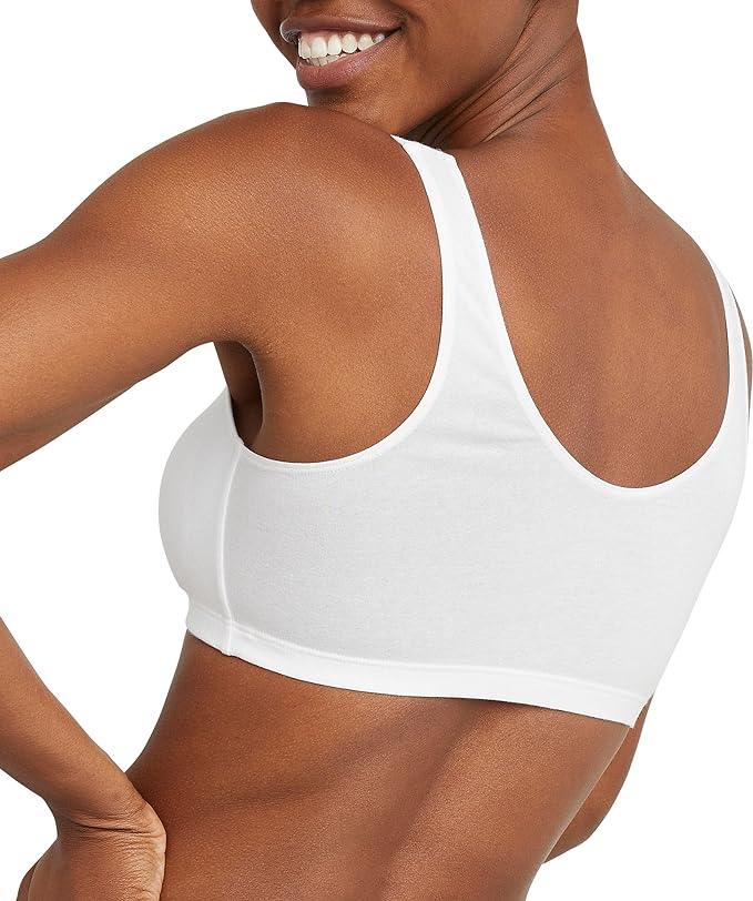 HANES WOMEN'S SCOOPNECK BRA, WHITE (3 PACK)