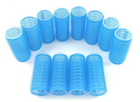 HAIR ROLLERS CURLERS SELF GRIP HOLDING (12 PIECE)