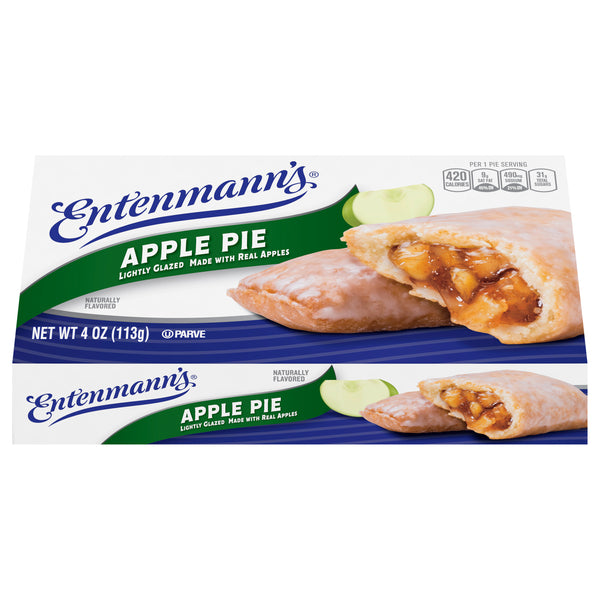 ENTENMANN'S SNACK PIE APPLE LIGHTLY GLAZED, 12 PK