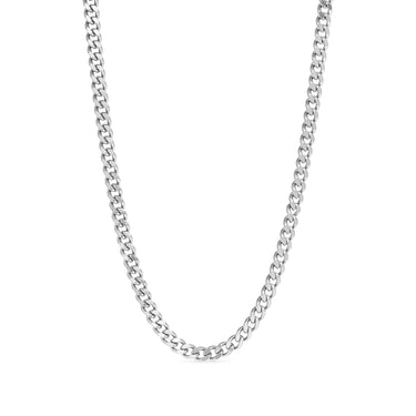 DIAMOND CUT CURB CHAIN NECKLACE 18"