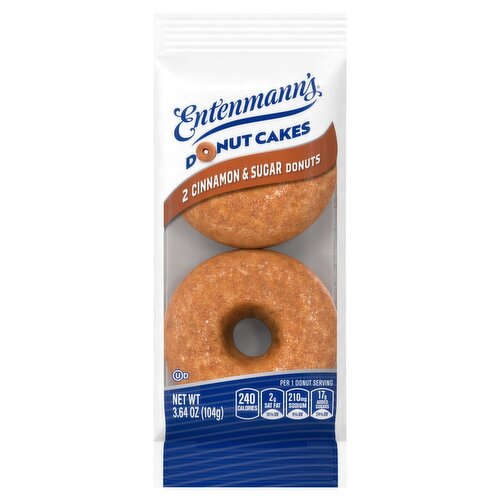 ENTENMANN'S CINNAMON & SUGAR DONUT, 2 PACK