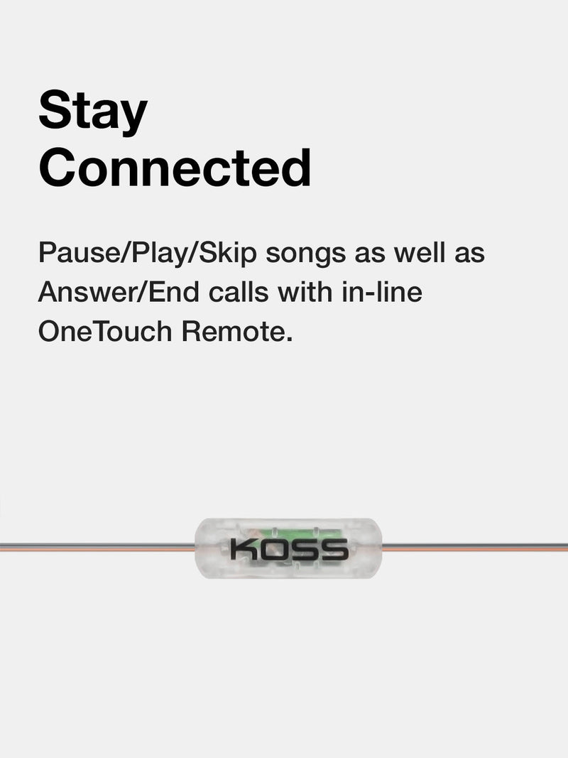 KOSS CL-5i CLEAR STEREO HEADPHONES W MIC
