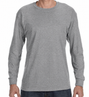 JERZEES LONG SLEEVE T SHIRT - GRAY