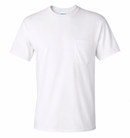JERZEES POCKET T SHIRT (WHITE)