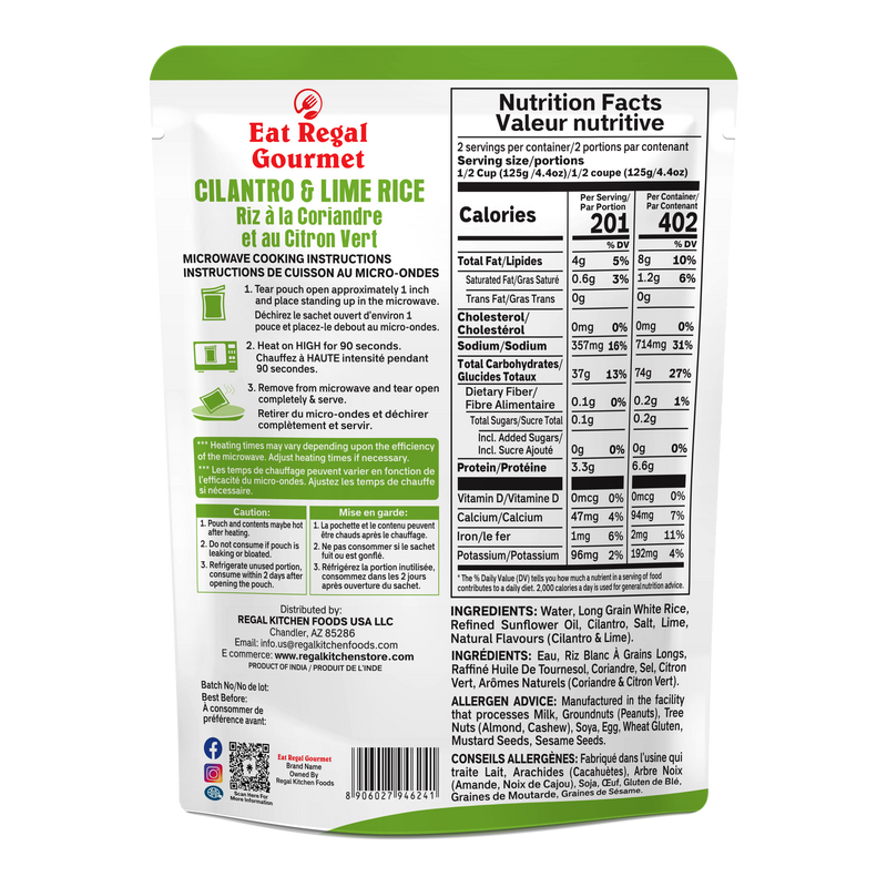 EAT REGAL GOURMET - CILANTRO & LIME RICE