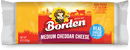 BORDEN DAIRY MEDIUM CHEDDAR CHUNK CHEESE BLOCK