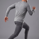JERZEES LONG SLEEVE T SHIRT - GRAY