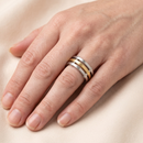 GOLD PVD COATED SPACED RING