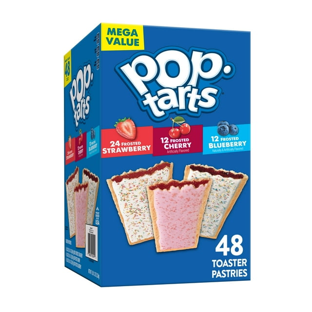 POP-TARTS FROSTED STRAWBERRY CHERRY & BLUEBERRY VARIETY PACK, 48CT