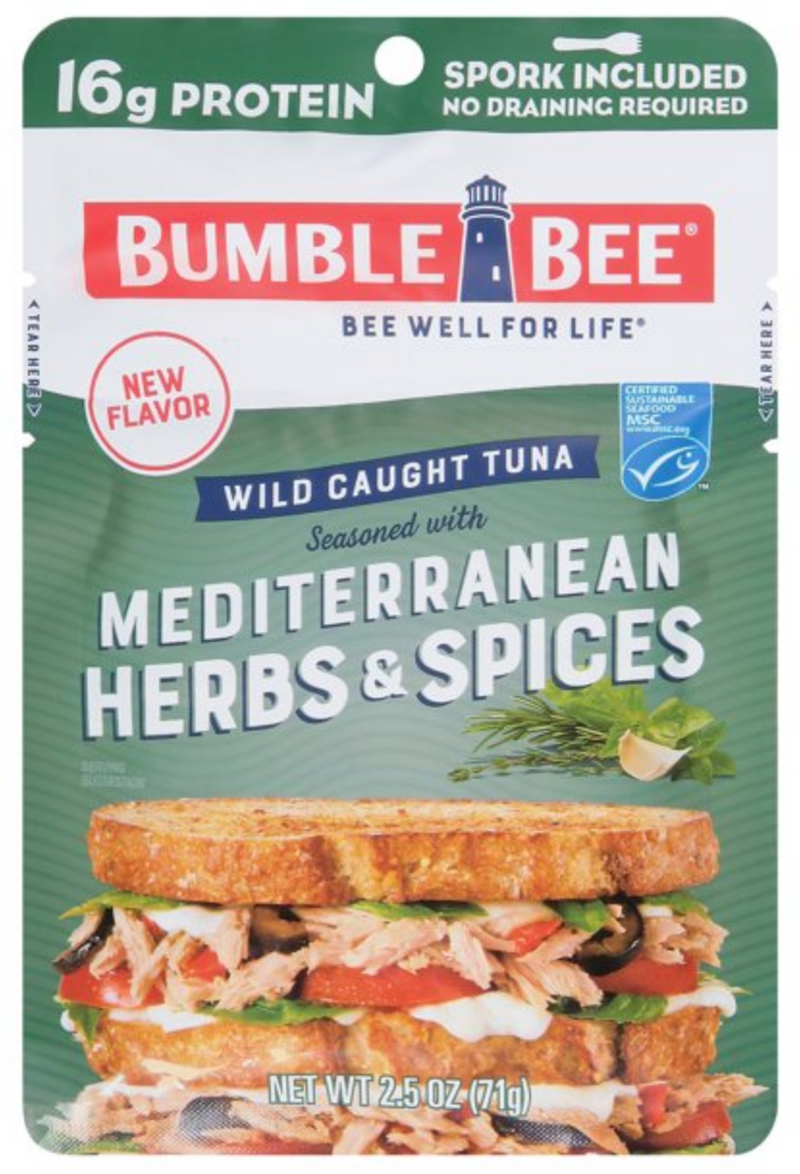 BUMBLE BEE TUNA - MEDITERRANEAN HERBS & SPICES (12 PACK)
