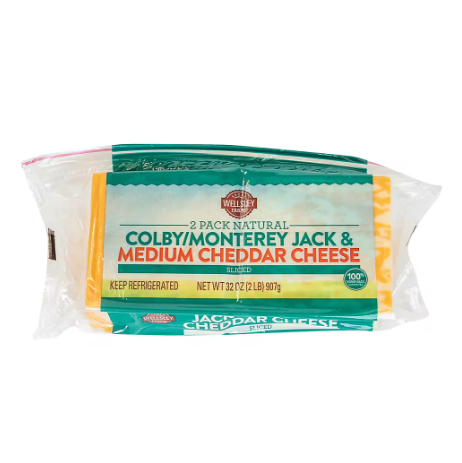 WELLSLEY FARMS COLBY AND CHEDDAR CHEESE