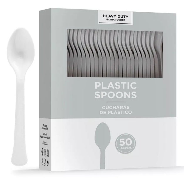 PLASTIC SPOONS (50 COUNT)