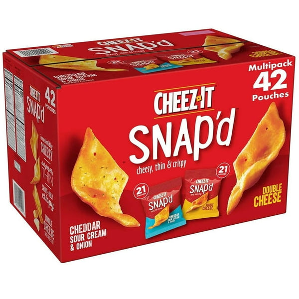 CHEEZ IT SNAP'D CRACKERS VARIETY PACKS, 42 PACK