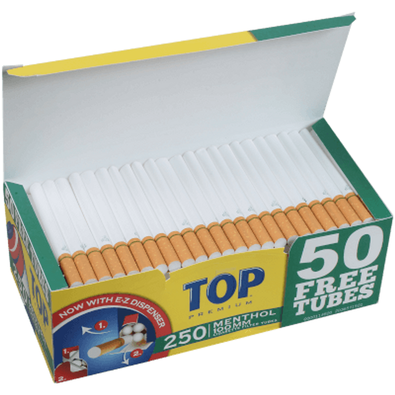 TOP POUCH CIGARETTE TOBACCO KING SIZE MENTHOL - 250 PACK