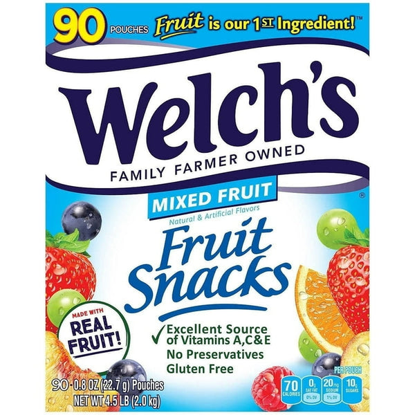 WELCH FRUIT SNACKS (90 PACKS)