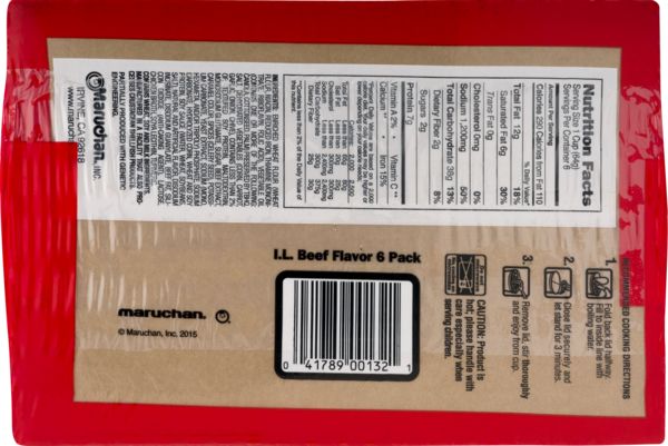 MARUCHAN CUP RAMEN (BEEF) 6 PACK
