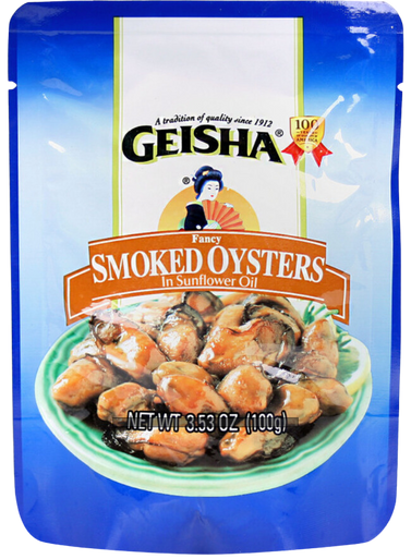 GEISHA SMOKED OYSTERS IN SOYBEAN OIL