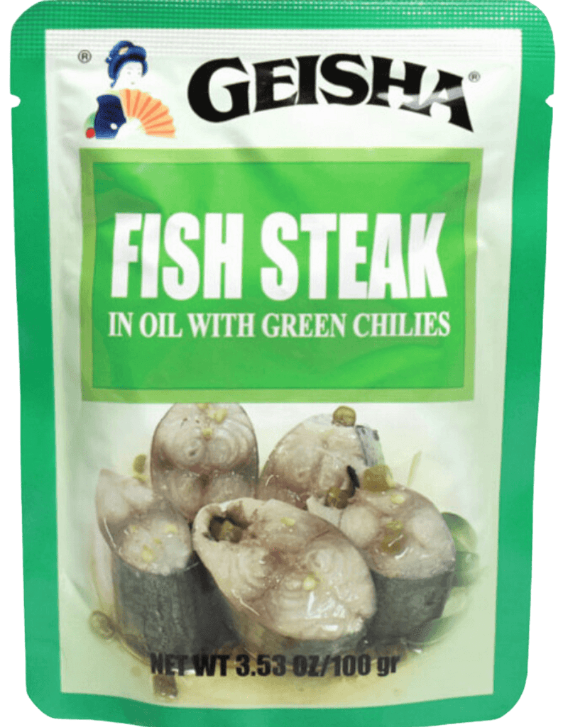 GEISHA FISH STEAKS IN SOYBEAN OIL WITH GREEN CHILI – Emmas Premium Services