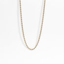 18K GOLD PVD ROPE CHAIN NECKLACE 18"