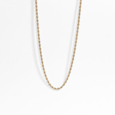 18K GOLD PVD ROPE CHAIN NECKLACE 18"