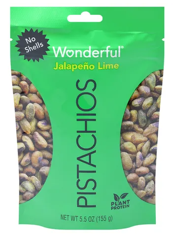 PISTACHIOS NO SHELLS JALEPENO & LIME