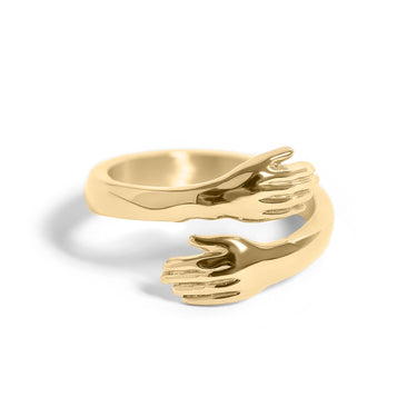 18K GOLD PVD STAINLESS STEEL HUG RING