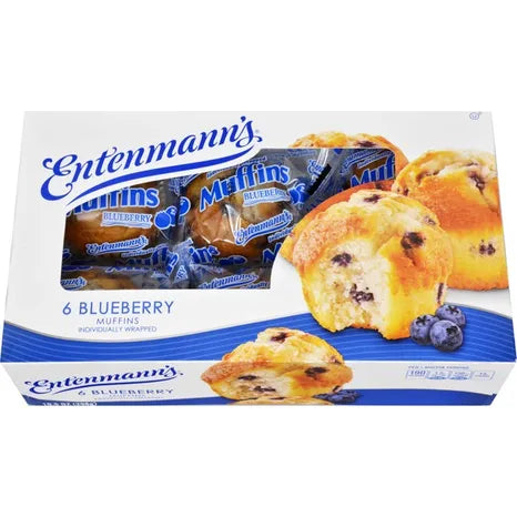 ENTENMANN'S BLUEBERRY MUFFINS, 6 PACK