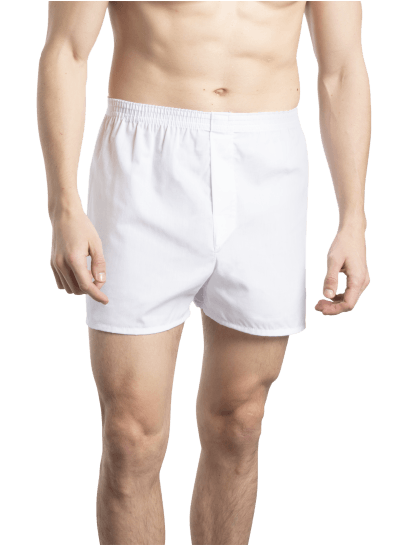 MEN'S RELAXED FIT BOXERS, WHITE 5 PACK