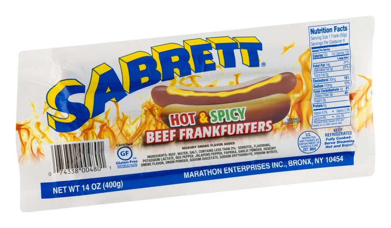 SABRETT HOT & SPICY BEEF FRANKS