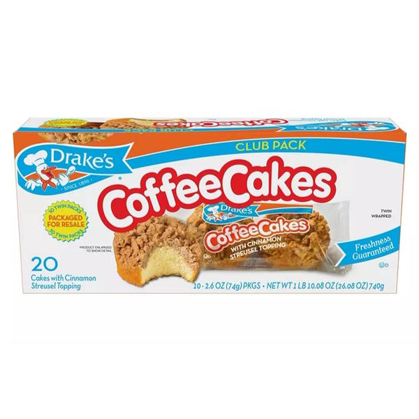 DRAKE'S COFFEE CAKES 20 PACK