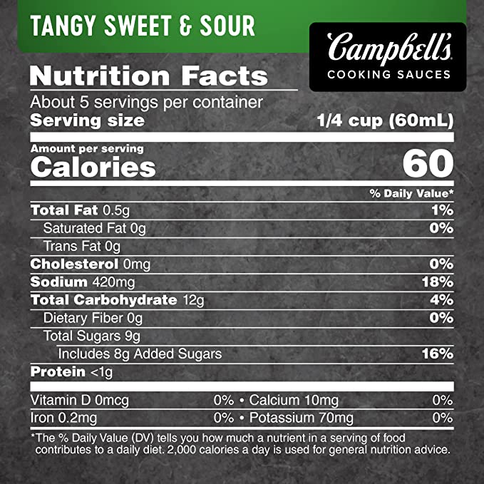 CAMPBELL'S COOKING SAUCES - TANGY SWEET & SOUR
